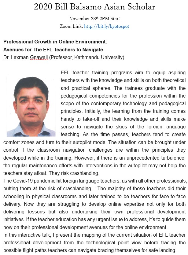 professional growth in online environment: avenues for the EFL teachers to navigate